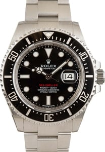 Rolex 1分钟极速赛车一分钟开奖记录168网 Sea-Dweller Black Red Lettering Chromalight Dial 43MM Stainless Steel, B&P (2020)