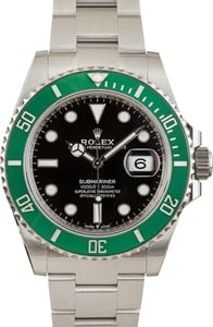 Rolex 1分钟极速赛车一分钟开奖记录168网 Submariner Green Ceramic Starbucks Bezel 41MM Steel Oyster, B&P (2020)